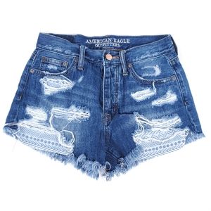 American Eagle Women's Vintage High Rise Size 0 Jean Shorts
